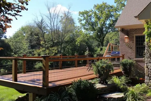 detached backyard deck