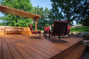 Deck With Wide Steps Enhancing Safety and Style in College Station, TX - Deck Builders College Station TX